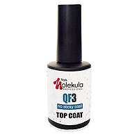 Molekula QF 3 Top Coat — топ без липкого шару для гелю та гель-лаку, 12 мл