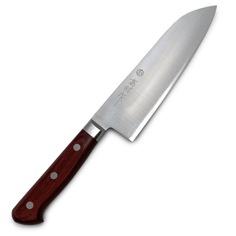 Кухонний японський ніж Takamura Santoku Migaki SG2 170mm