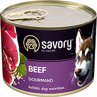 Вологий корм для собак Savory Dog Gourmand з яловичиною 0.2 кг