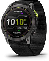 Смарт-годинник Garmin Enduro 2 Sapphire Carbon Gray DLC Titanium with Black UltraFit Nylon Strap