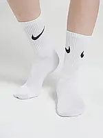 Набор 5 пар - Высокие Носки Nike/найк - Белые - размеры 35-38 (найк)