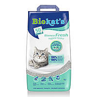 Наповнювач туалета для котів Biokat s Bianco Fresh (бентонітовий) 10 кг