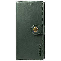 Кожаный чехол книжка GETMAN Gallant (PU) для Xiaomi Poco M5 (Зеленый) 57275