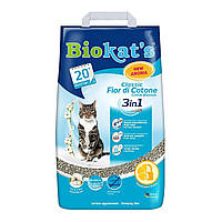 Наповнювач туалета для котів Biokat s Classic Fresh 3in1 Cotton Blossom 10 л (бентонітовий)