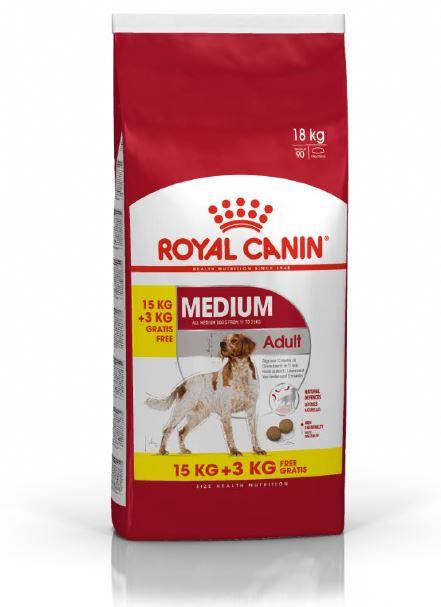 Сухий корм Royal Canin MEDIUM ADULT для собак від 11кг до 25кг, 15+3kg