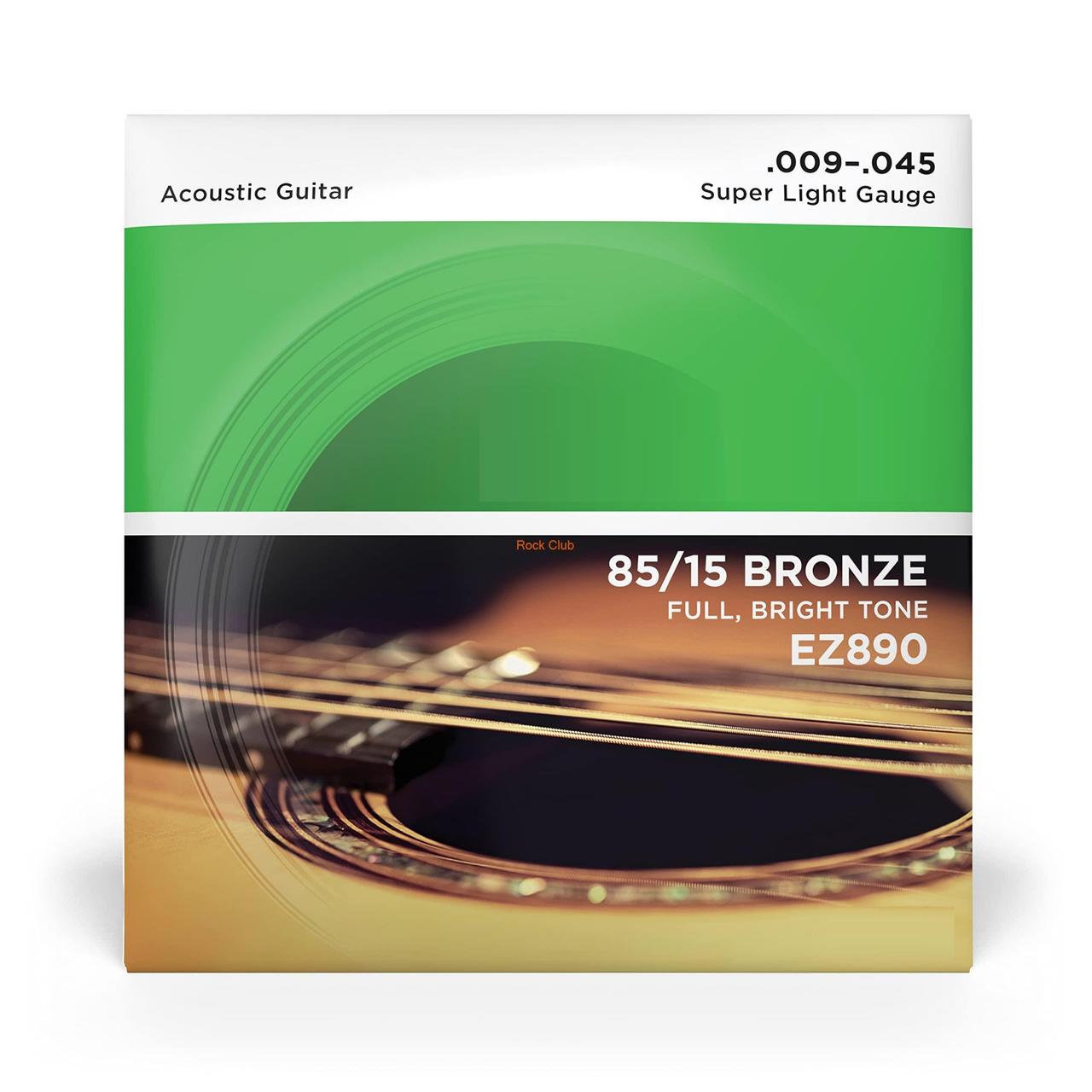 Струны D'addario EZ890 85/15 Bronze для акустичної гітари (.009)