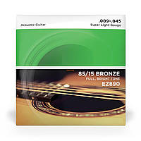 Струны D'addario EZ890 85/15 Bronze для акустичної гітари (.009)