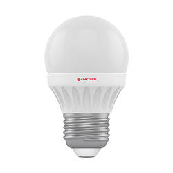 LED лампа Electrum E-27 шар D45 LB-10 4W (400Lm) нейтральный 4000K пластик. корп.