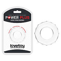 Прозрачное эрекционное кольцо в форме гайки Power Plus Cockring sexx