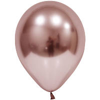 Латексна кулька хром рожеве золото 12" Balonevi