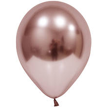 Латексна кулька хром рожеве золото 6" Balonevi