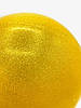 Блискучий м'яч для художньої гімнастики діаметром 15 см. Колір жовтий із блискітками, фото 3