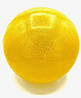 Блискучий м'яч для художньої гімнастики діаметром 15 см. Колір жовтий із блискітками, фото 2