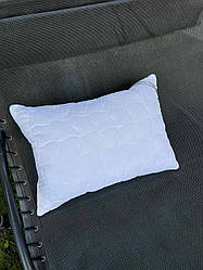 Біла подушка 70/70 см, холофайбер, тканина мікрофібра