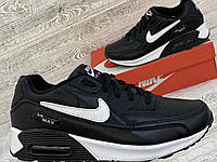 Мужские кроссовки Nike Air Max Black&White Весна Лето Осень. Чоловічі кросівки Найк Аир Макс чорно білі