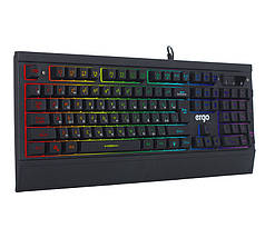 Клавиатура проводная ERGO KB-640 Black с RGB подсветкой, фото 3