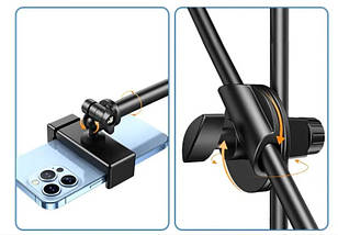 Настільний тримач, штатив для телефона стріла для зйомки зверху з висотою від 40 см до 60 см, фото 3
