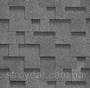 Бітумна черепиця SHINGLAS Фінська Акорд Сірий, фото 1