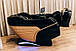 Масажне Крісло для відпочинку + масаж 9 технік з автоматичним визначенням форми тіла LX77 Luxury+ Black, фото 3