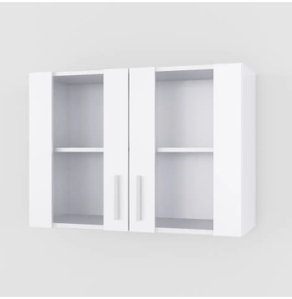 Шкаф кухонный навесной 80 см , лдсп, К-18 Белый - фото 1 - id-p1834105195