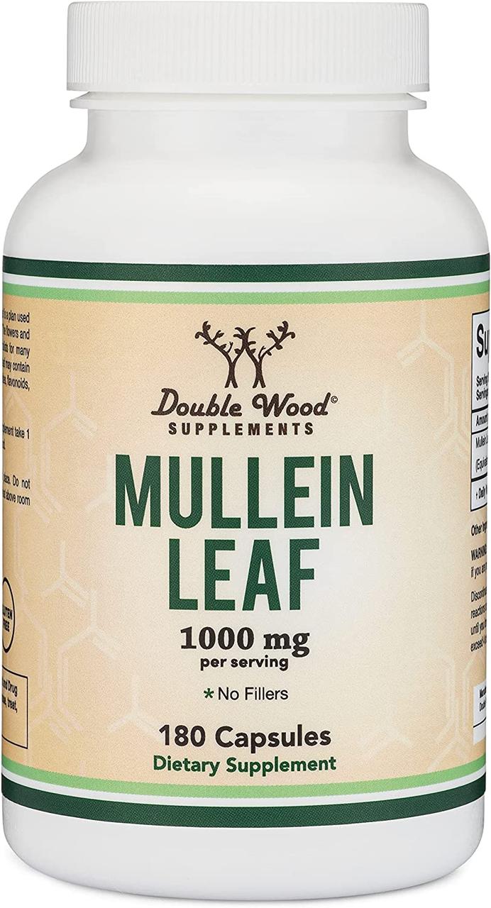 Double Wood Mullein Leaf Extract / Екстракт листя коров'яка для здоров'я органів дихання 180 капсул