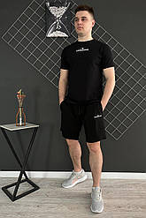 Літній чоловічий спортивний костюм I'm Ukrainian, шорти та футболка, чорний. XL
