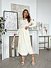 Практичний жіночий костюм кофтинка і спідниця пліссе на гудзиках пряжа бавовна Kmn1615, фото 8