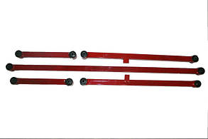 Тяги реактивні ВАЗ 2101-07 квадратні червоні 2102, 2103, 2104, 2105, 2106, 2107 (комплект)