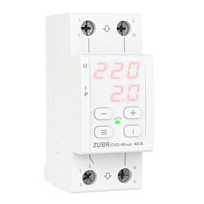Реле напруги з контролем струму ZUBR CV2-40 red