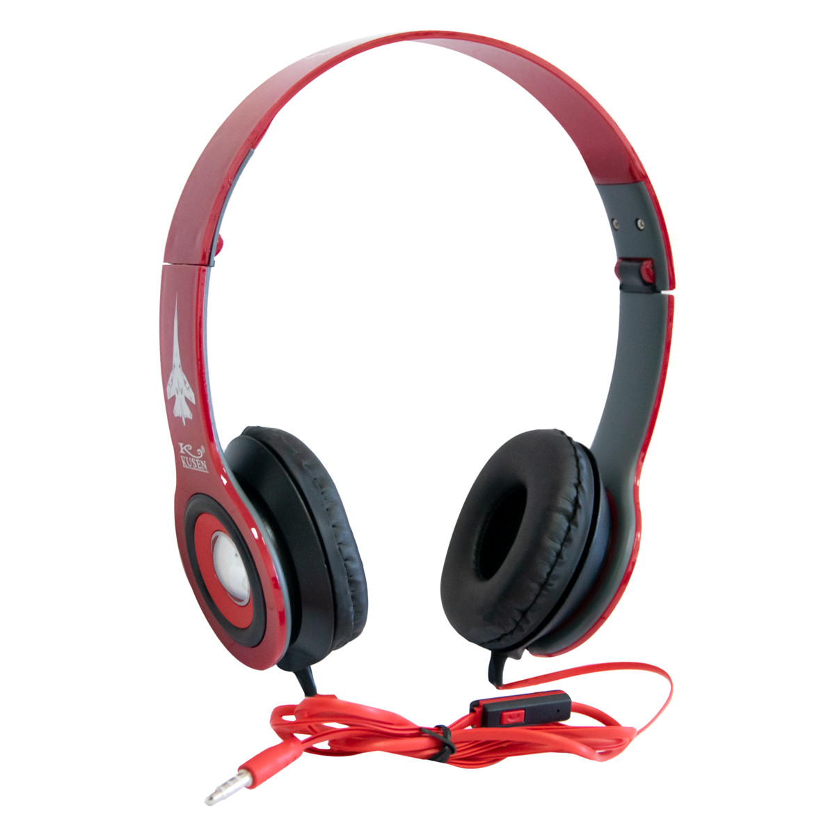 Дротові навушники накладні Kusen KS-611 ExtraBass Червоні, навушники з мікрофоном (проводные наушники)