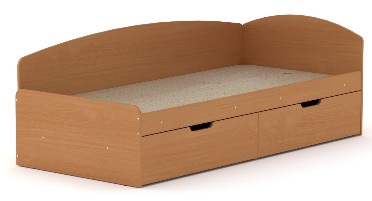 Ліжко з шухлядами 90+2С Компаніт, односпальне ліжко для спальні
