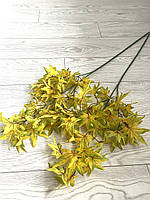 Осенняя ветка канадского клена . Ветка клена для декора ( желтая , латекс 85 см )