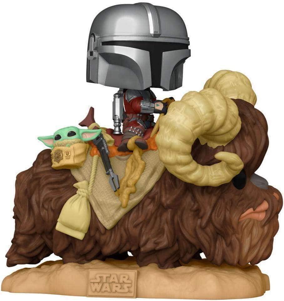 Фігурка Фанко Поп! Мандалорець на банти та малюк Йода Грогу Funko Pop! Star Wars Mandalorian 52373