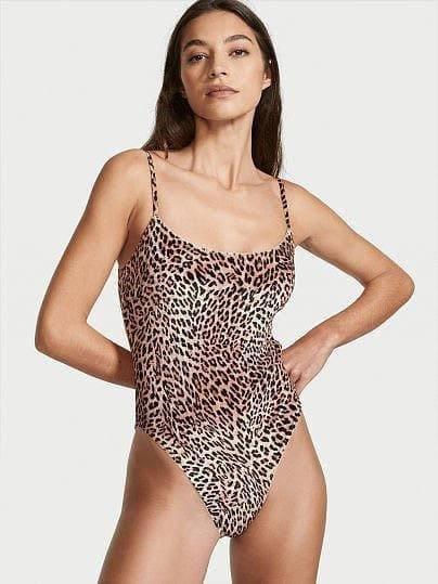 Злитий Велюровий Купальник Victoria's Secret, Леопардовий коричневий