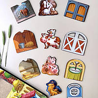 Пазл, вкладиш тришаровий Ферма, тварини, Ань-янь, 23 х 31 см. (ПСД174), фото 3