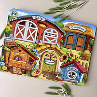 Пазл, вкладиш тришаровий Ферма, тварини, Ань-янь, 23 х 31 см. (ПСД174), фото 4