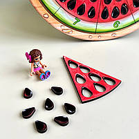 Розвиваючий сортер, пазл Кавун, Ань-янь, частина та ціле, математика, 25 х 25 см. (ПСД171), фото 4