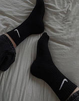 Высокие мужские Носки Nike/найк Преміум - Черные - размеры 35-38 (найк)