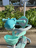 Самокат 5в1 P з додатковими колесами та головою, Бірюзовий 67303, фото 3