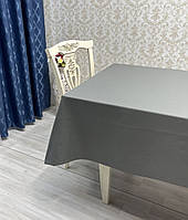 Скатерть тефлоновая хлопковая прямоугольная или квадратная антрацит