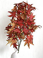 Осіння гілка канадського клена. Гілка клена для декору (бордова, латекс, 85 см), фото 5