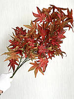Осіння гілка канадського клена. Гілка клена для декору (бордова, латекс, 85 см), фото 6