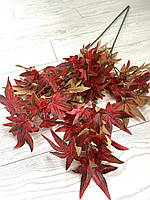 Осіння гілка канадського клена. Гілка клена для декору (бордова, латекс, 85 см), фото 4