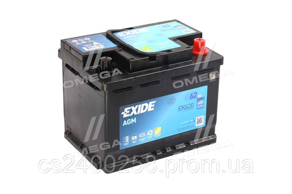 Аккумулятор 62Ah-12v Exide AGM (242х175х190),R,EN680 EK620 — Купить ...
