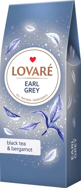 Чорний цейлонський чай з олією бергамоту Lovare Earl Grey 80 грамів