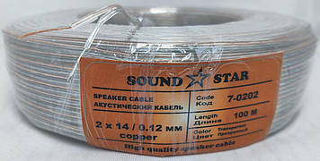 Кабель акустичний Sound Star 2х14/0.12 мм(0202), мідний,100м