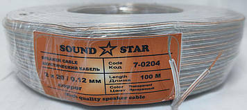 Кабель акустичний Sound Star 2х20/0,12(0204), мідний, 100м