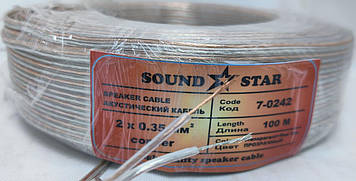 Кабель акустичний мідний Sound Star 2х0,35, 100 м