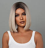 Перука каре білявка без чубчика, фото 2