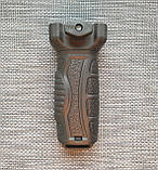Ручка перенесення вогню для АК 74 DLG Tactical Picatinny foregrip hard чорна., фото 3